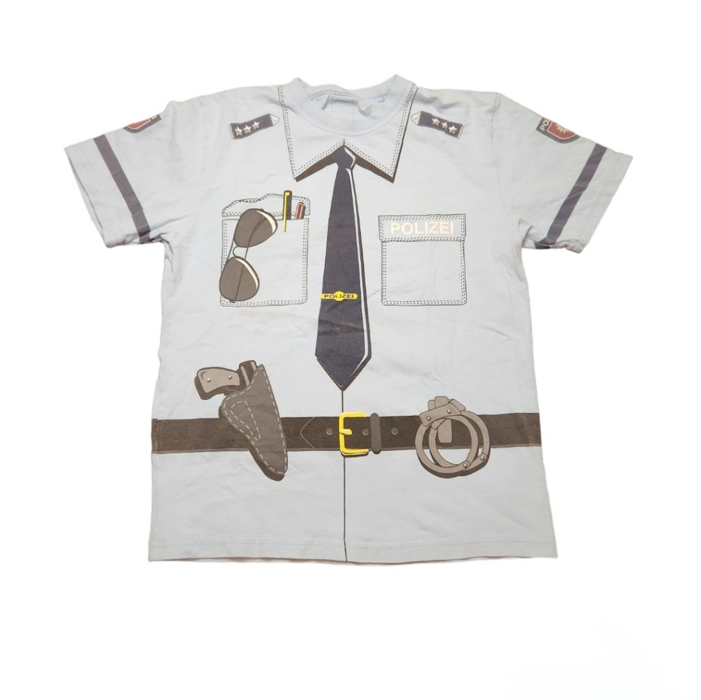 Kids Police Shirt Germany Blue Uniform‎ Style Size 6-9 Years